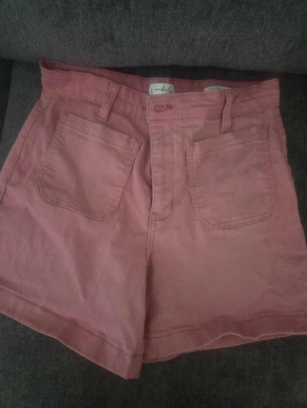 Wonderly Rose-Pink High-Rise Denim Shorts